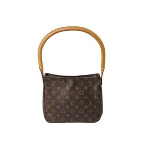 LOUIS VUITTON Shoulder Bag Looping Brown Monogram Brown